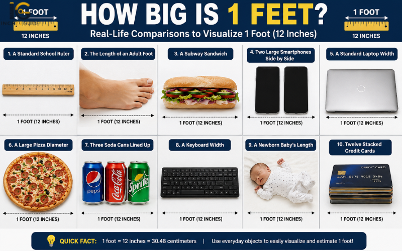 how big is 1 feet