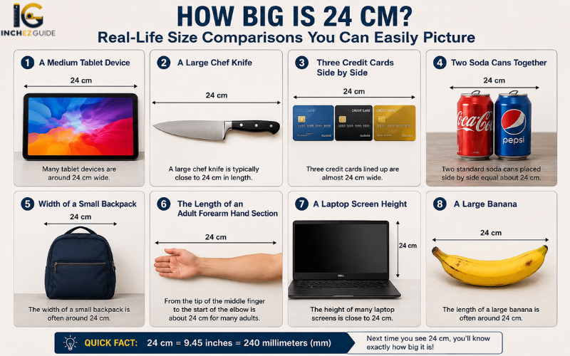 how big is 24 cm