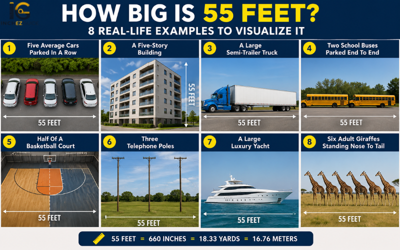 how big is 55 feet