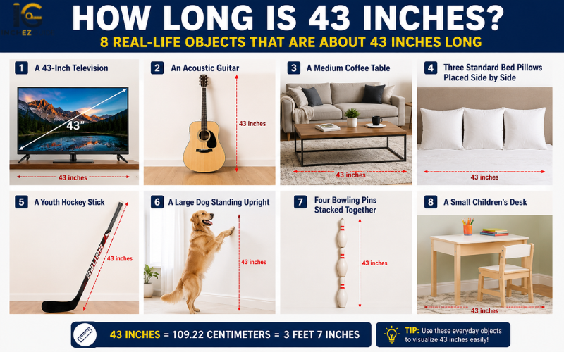 how long is 43 inches