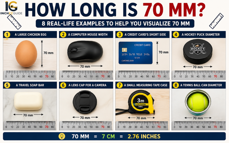 how long is 70 mm