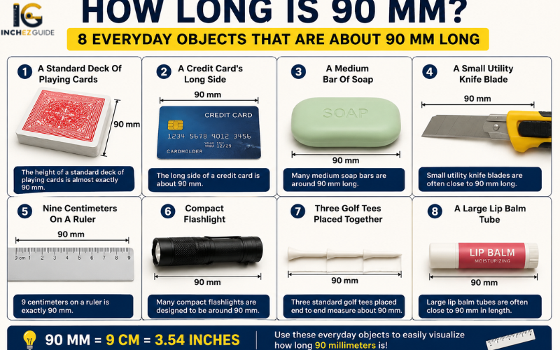 how long is 90 mm